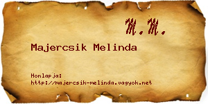 Majercsik Melinda névjegykártya