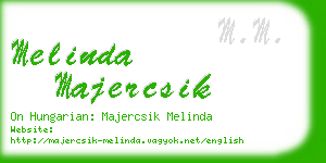 melinda majercsik business card